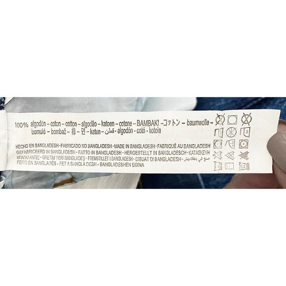 Zara Womens Slouchy High Waist Barrel Leg Button Zip Paneled Jeans Denim Pockets - Picture 13 of 14